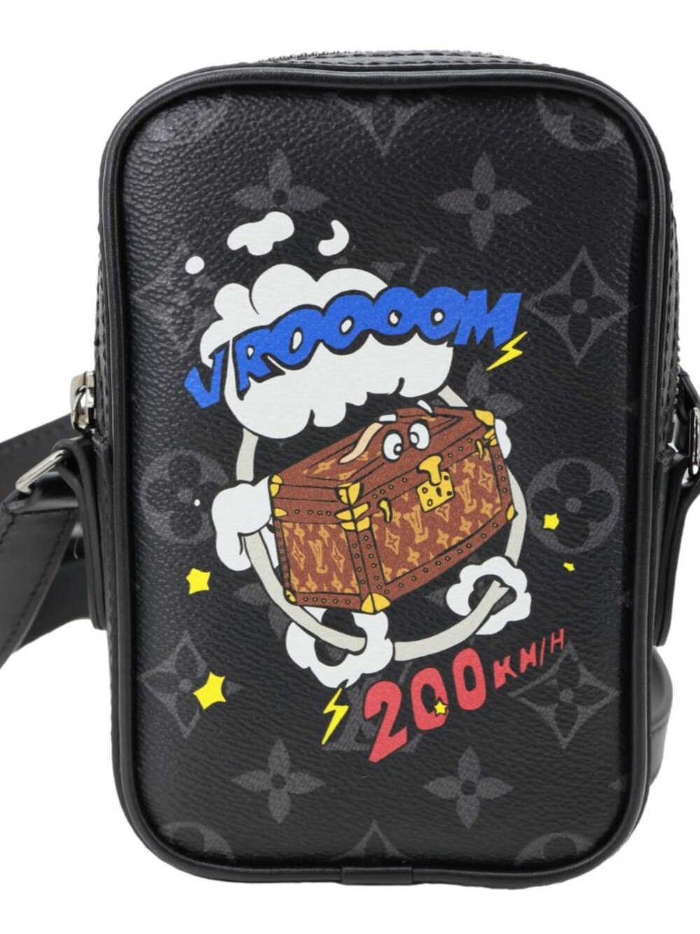 Louis Vuitton  Danube PPM Comic Trunk Printed Monogram Eclipse Canvas Shoulder - Picture 3 of 13